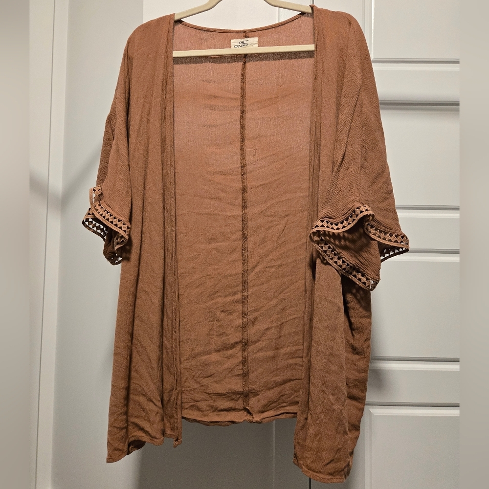 O'Neill Brown Open-Front Cardigan